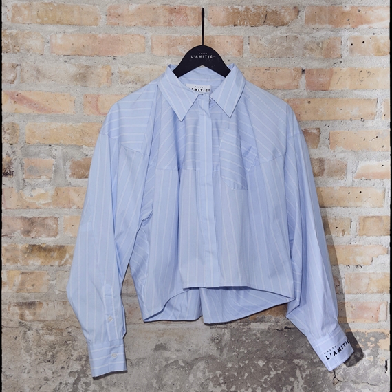 Haute L\'amitié Sophie Stripe Skjorte, Pale Blue